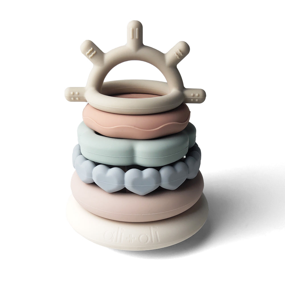 Silicone Stacking Toy Sun pastel colors