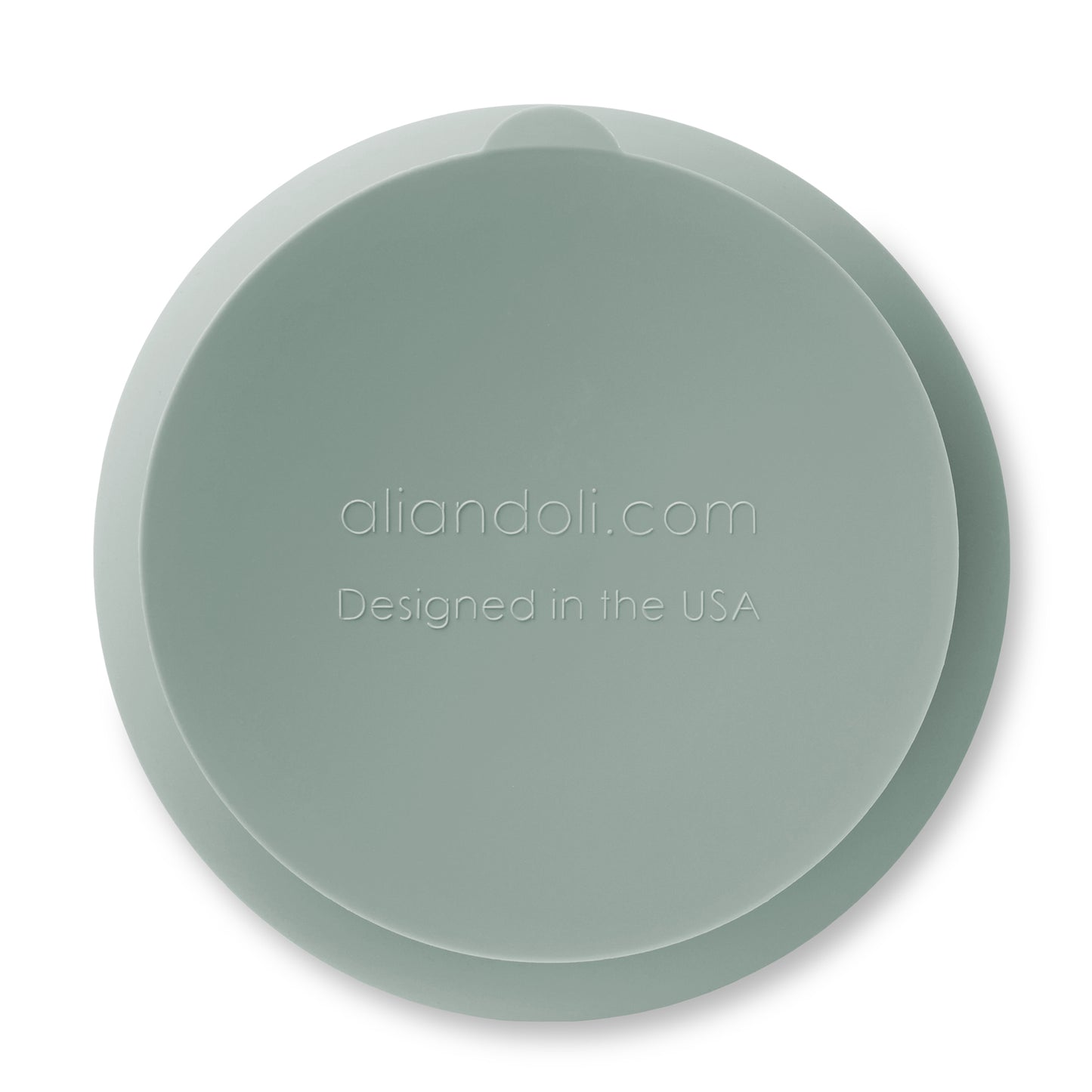 Ali + Oli - Juego de plato hondo y cuchara con succión de silicona (Rosa)