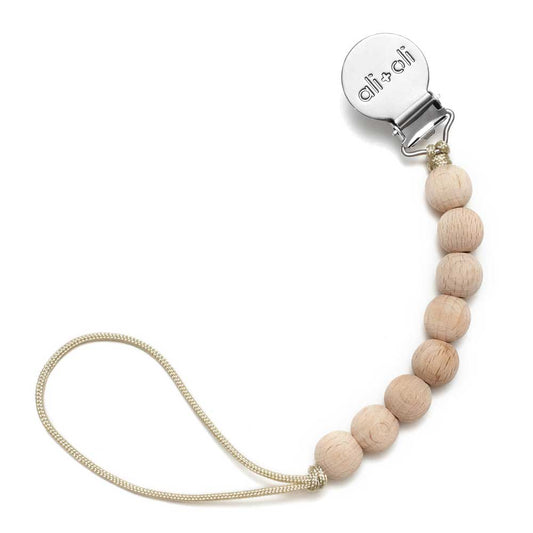 Ali+Oli Pacifier Clip All beech Natural Wood