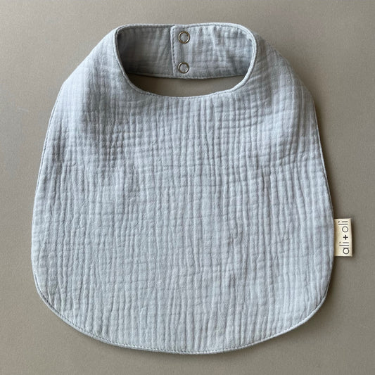 Ali+Oli Muslin Cotton Snap Baby Bib (Blue)