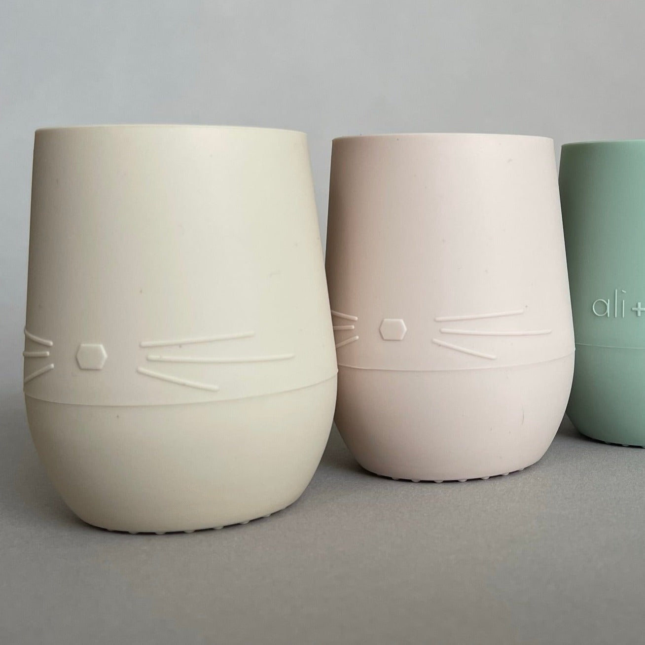 Bunny Face Silicone Open Cup for Baby & Toddler (Coconut)