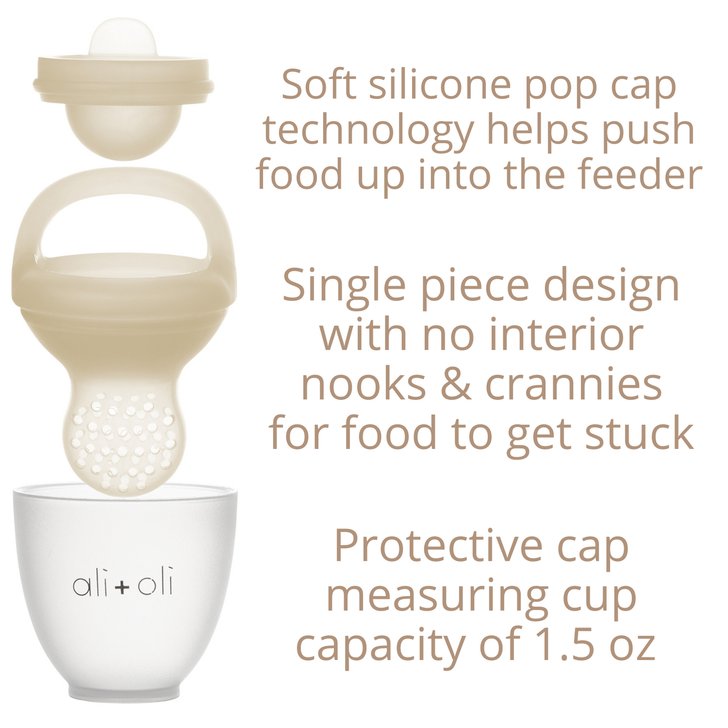 Food & Fruit Feeder Pacifier Set for Baby (Oat & Coco)