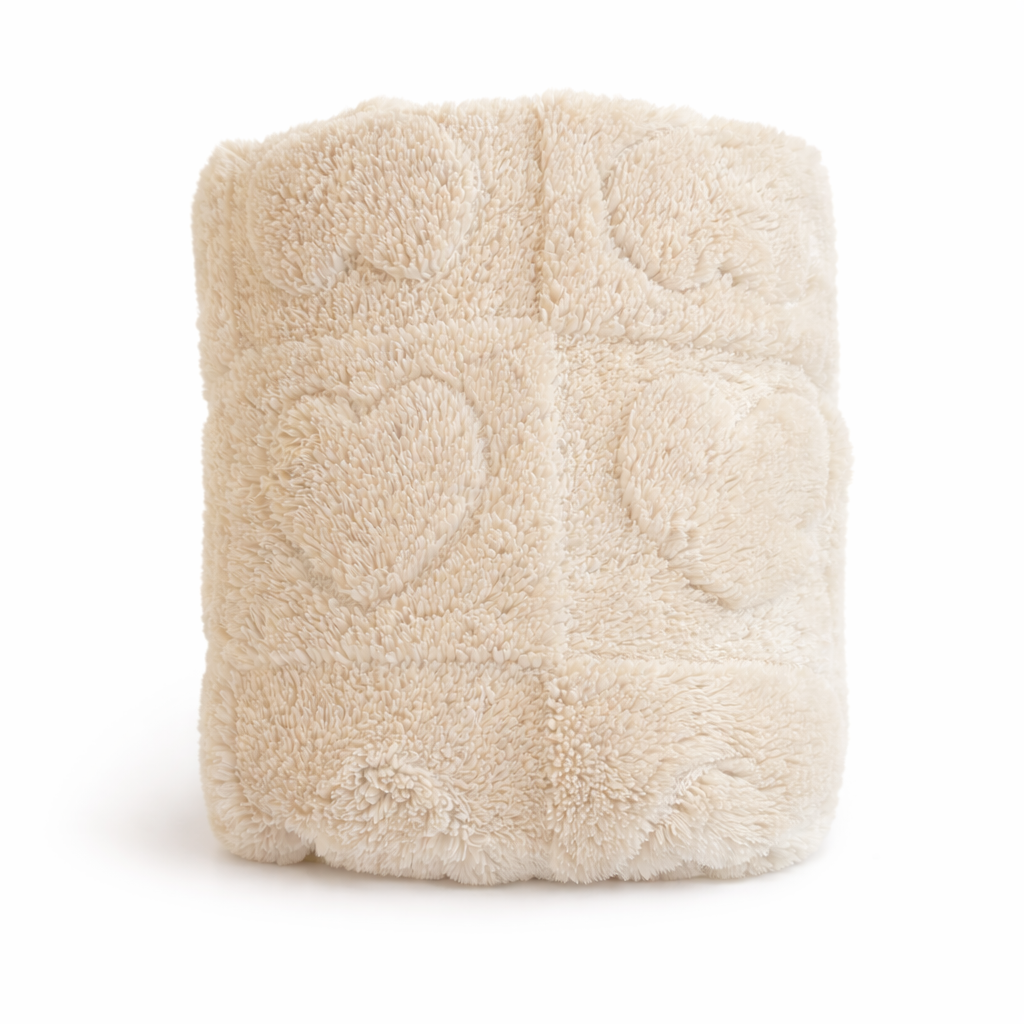 Ali+Oli Pets Coral Fleece Dog Blanket – 300 GSM Soft Cozy Throw for Small Dogs & Puppies, 25 x 35 in (Heart)