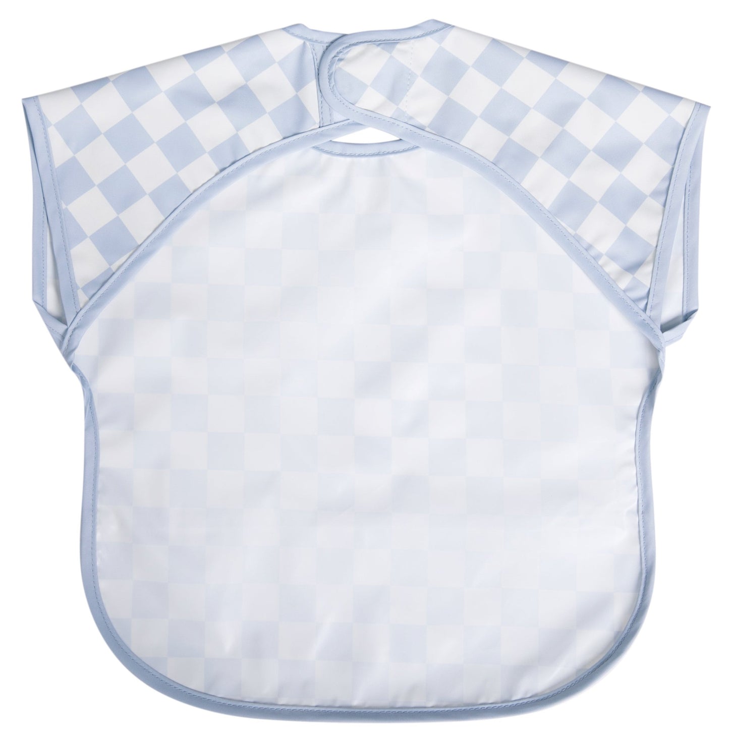 Ali+Oli Smock Bib for Baby & Toddler Short Sleeve (Blue Checkers)