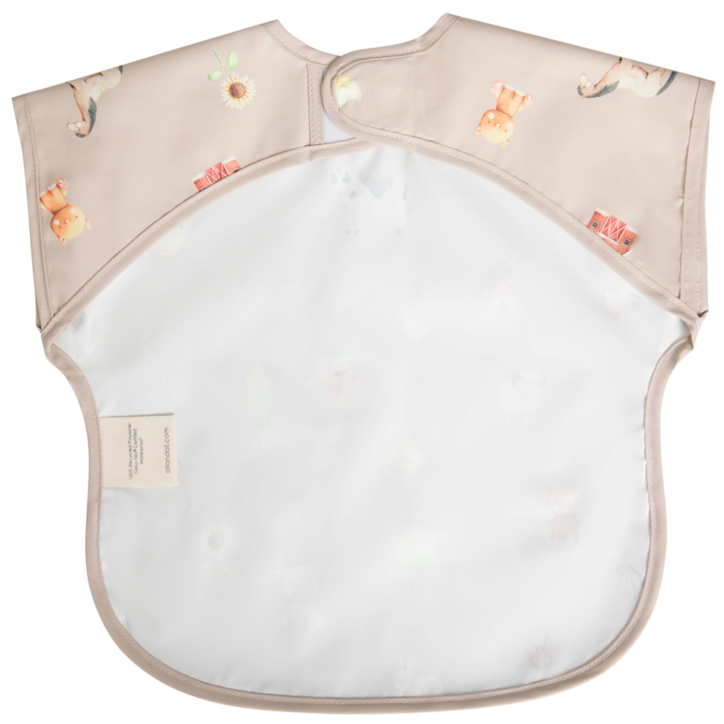 Ali+Oli Smock Bib for Baby & Toddler Short Sleeve (Farm)