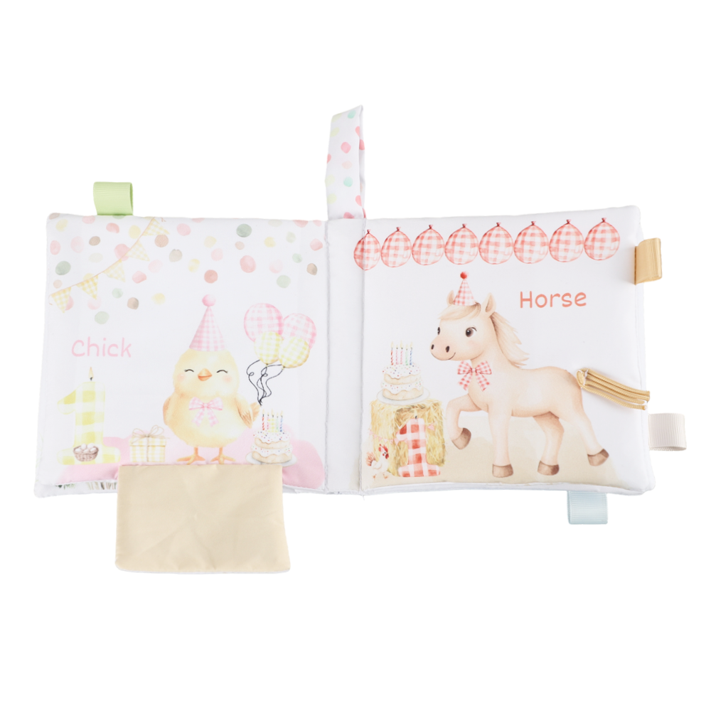Birthday on the Farm Cloth Book – A Soft & Sensory First Birthday Story