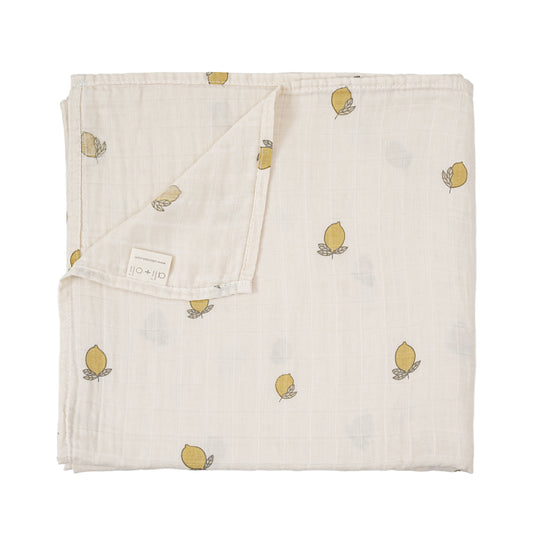 Ali+Oli Muslin Swaddle Blanket (Lemons)
