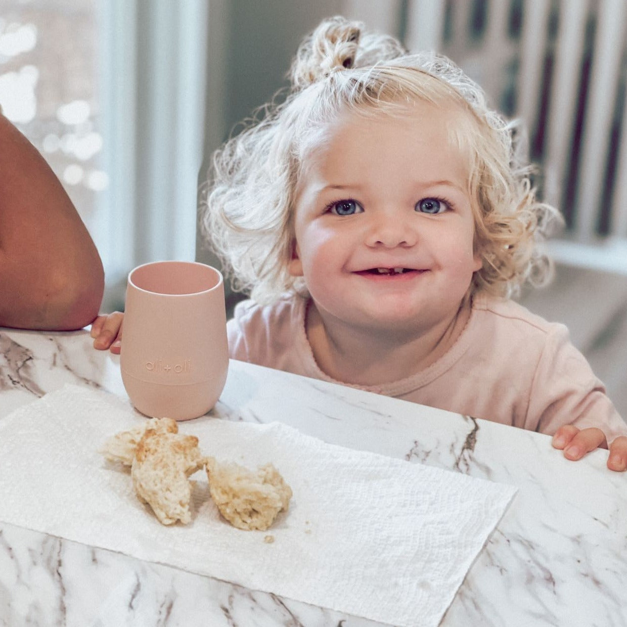 Bunny Face Silicone Open Cup for Baby & Toddler (Misty Blush)
