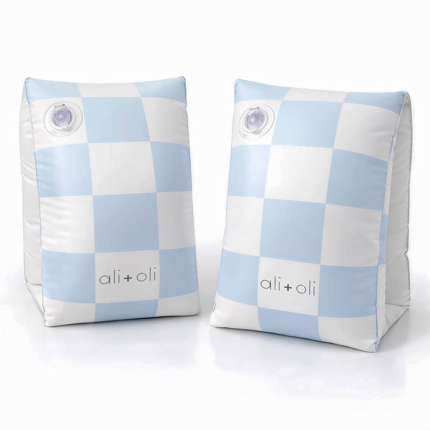 Ali+Oli Swim Arm Band Wings Inflatable Float (Blue Checkers)