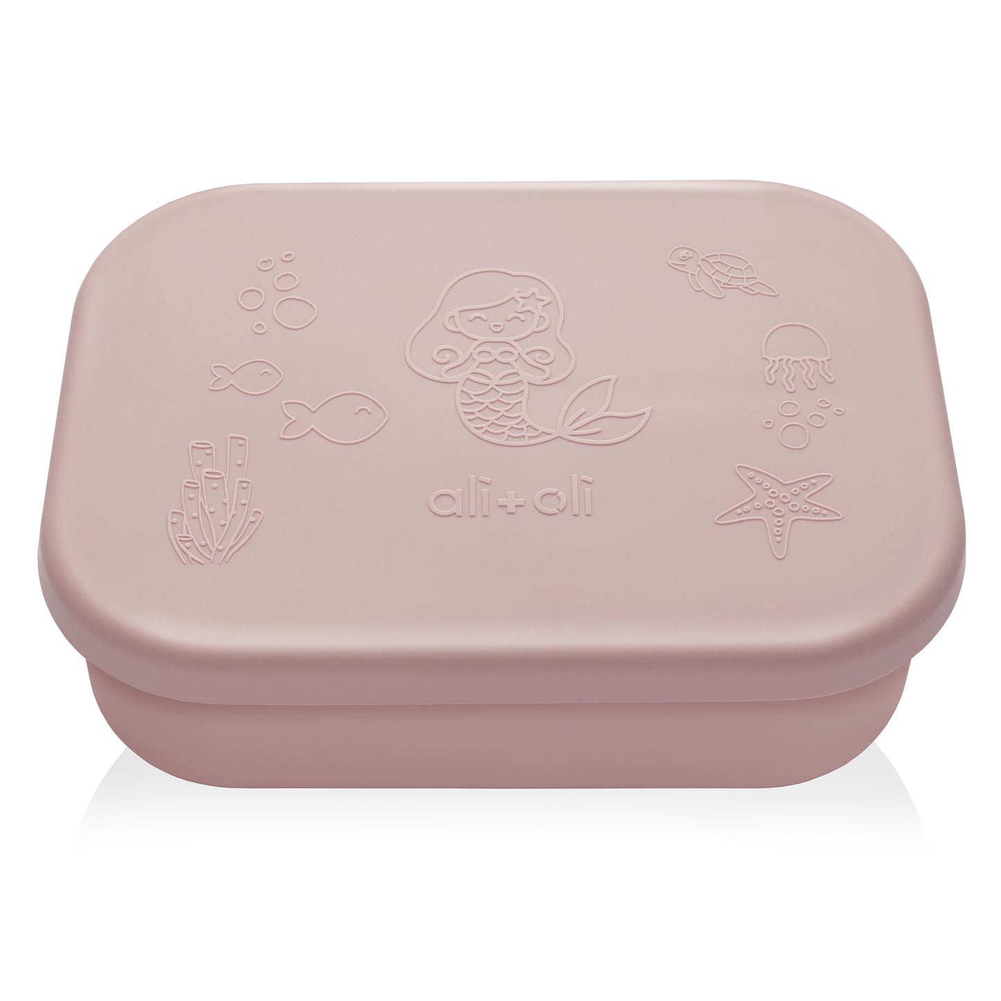 Ali+Oli Reusable Silicone Bento Box - 3 Compartments - Spill-Proof (Mermaid)