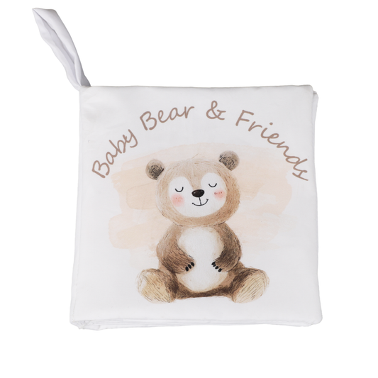Ali+Oli Baby Cloth Crinkle Book –  Baby Bear & Friends