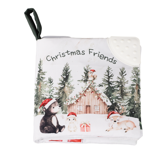Ali+Oli Baby Cloth Crinkle Book –  Christmas Friends
