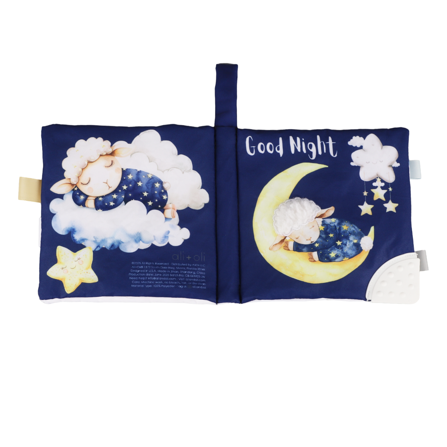 Ali+Oli Baby Cloth Crinkle Book –  Good Night