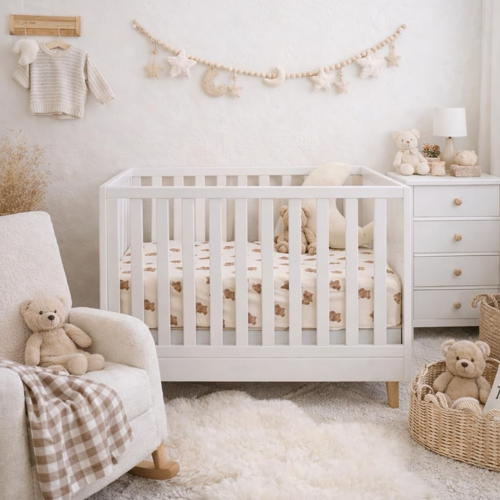 Ali+Oli Teddy Crib Fitted Sheet
