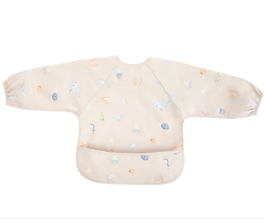 Ali+Oli Smock Bib for Baby & Toddler Long Sleeve (Undersea)