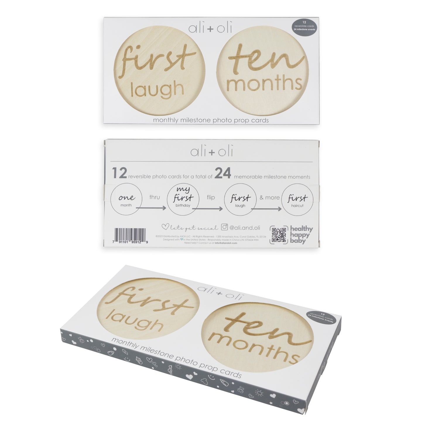 Baby Monthly Milestone Photo Prop Cards (24 memorable milestones)