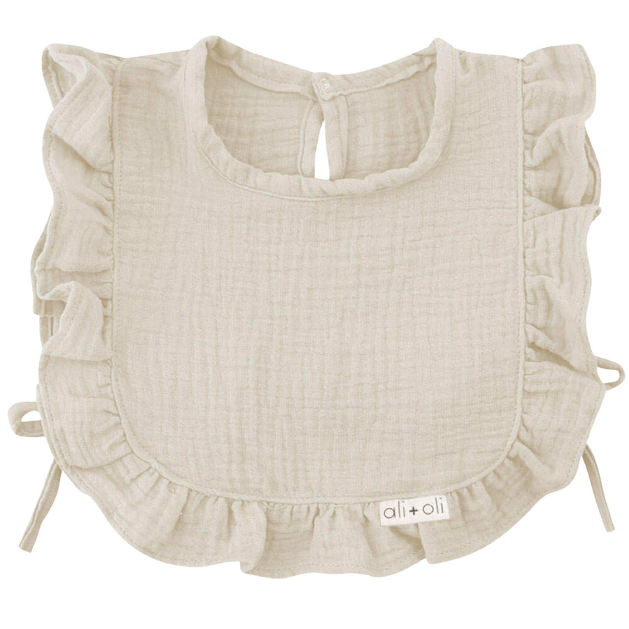 Muslin Ruffled Bibs Cotton Bibs – Ali+Oli
