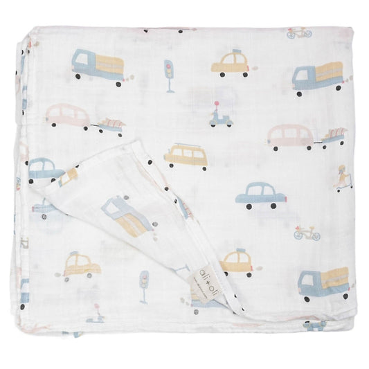 Ali+Oli Muslin Swaddle Blanket (Automobiles)