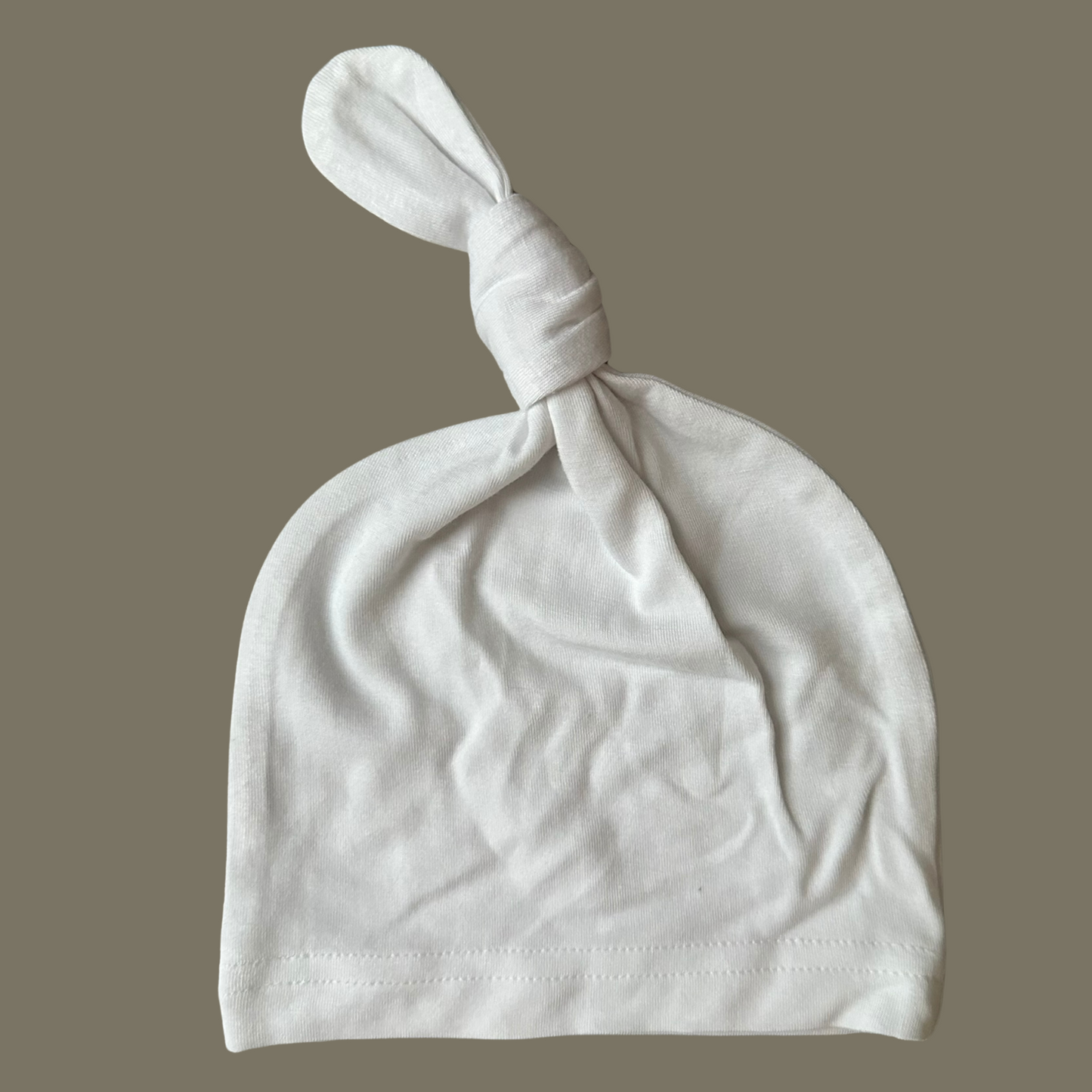 Ultra-Soft Bamboo Knotted Beanie for Baby (White)