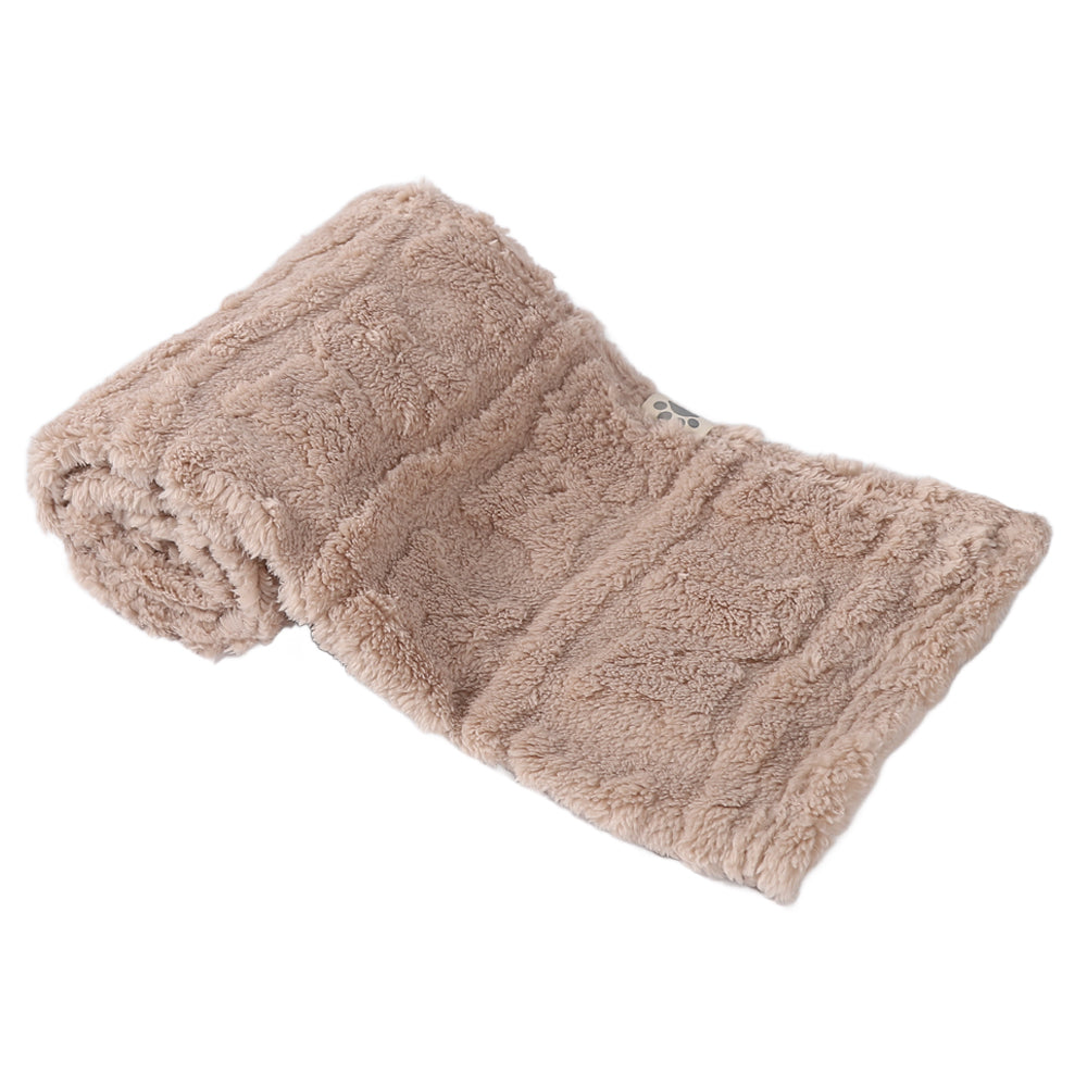 Ali+Oli Pets Coral Fleece Dog Blanket – 300 GSM Soft Cozy Throw for Small Dogs & Puppies, 25 x 35 in (Bear)