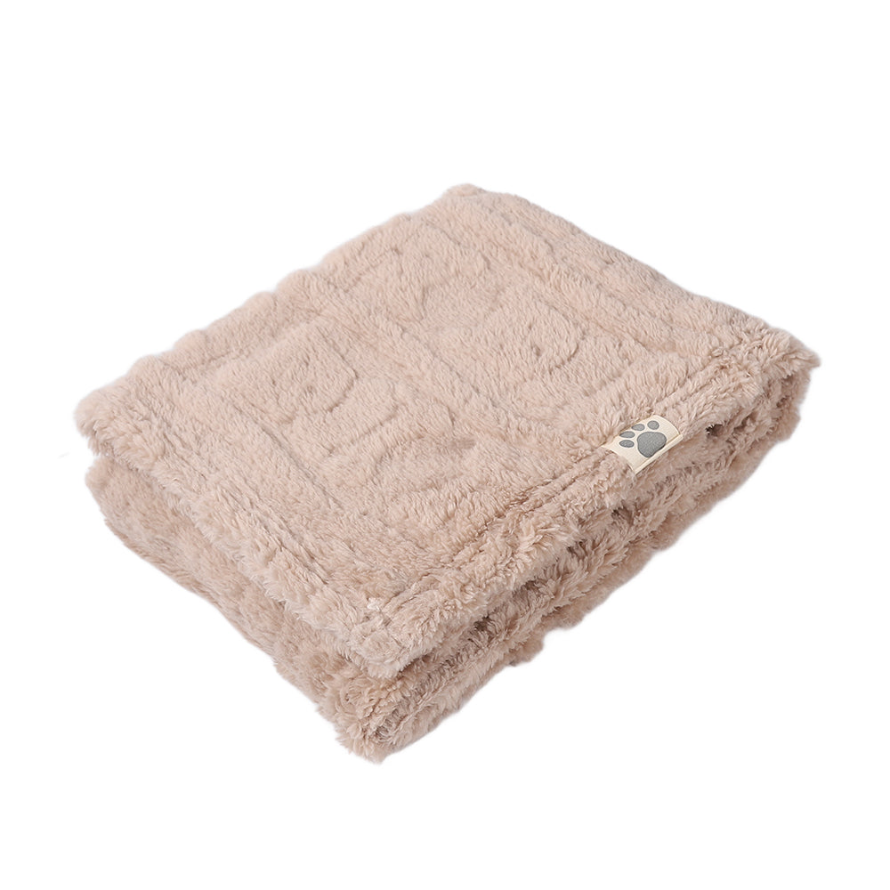 Ali+Oli Pets Coral Fleece Dog Blanket – 300 GSM Soft Cozy Throw for Small Dogs & Puppies, 25 x 35 in (Bear)