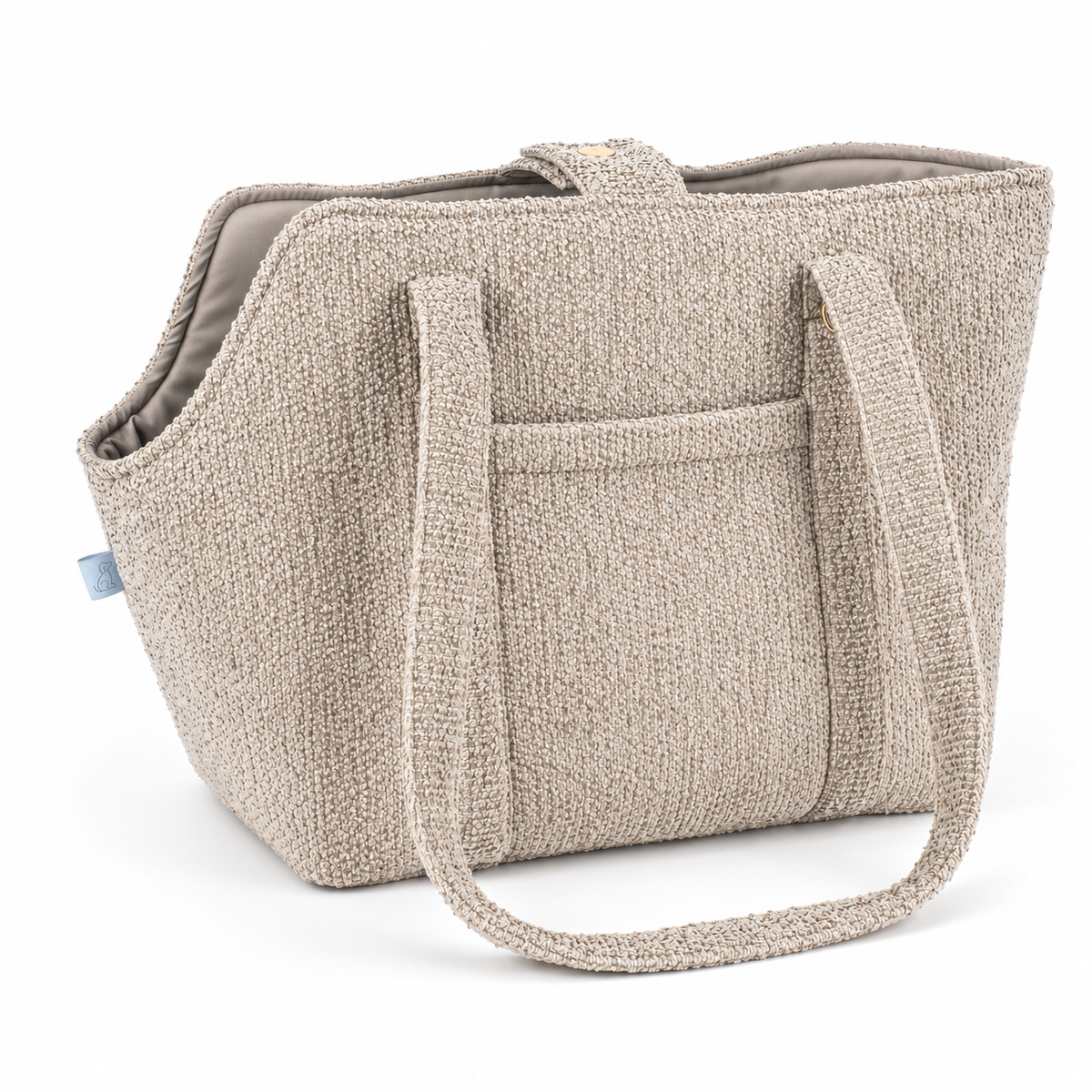 Ali+Oli Pets Bouclé Tote Dog Carrier with Removable Settle Mat – Latte