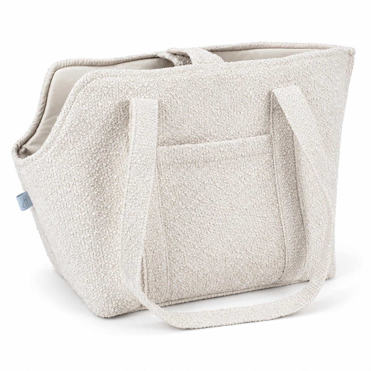 Ali+Oli Pets Bouclé Tote Dog Carrier with Plush Sherpa Base – Vanilla