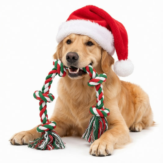 Ali+Oli Pets Christmas Heavy-Duty Tug-of-War Rope Dog Toy