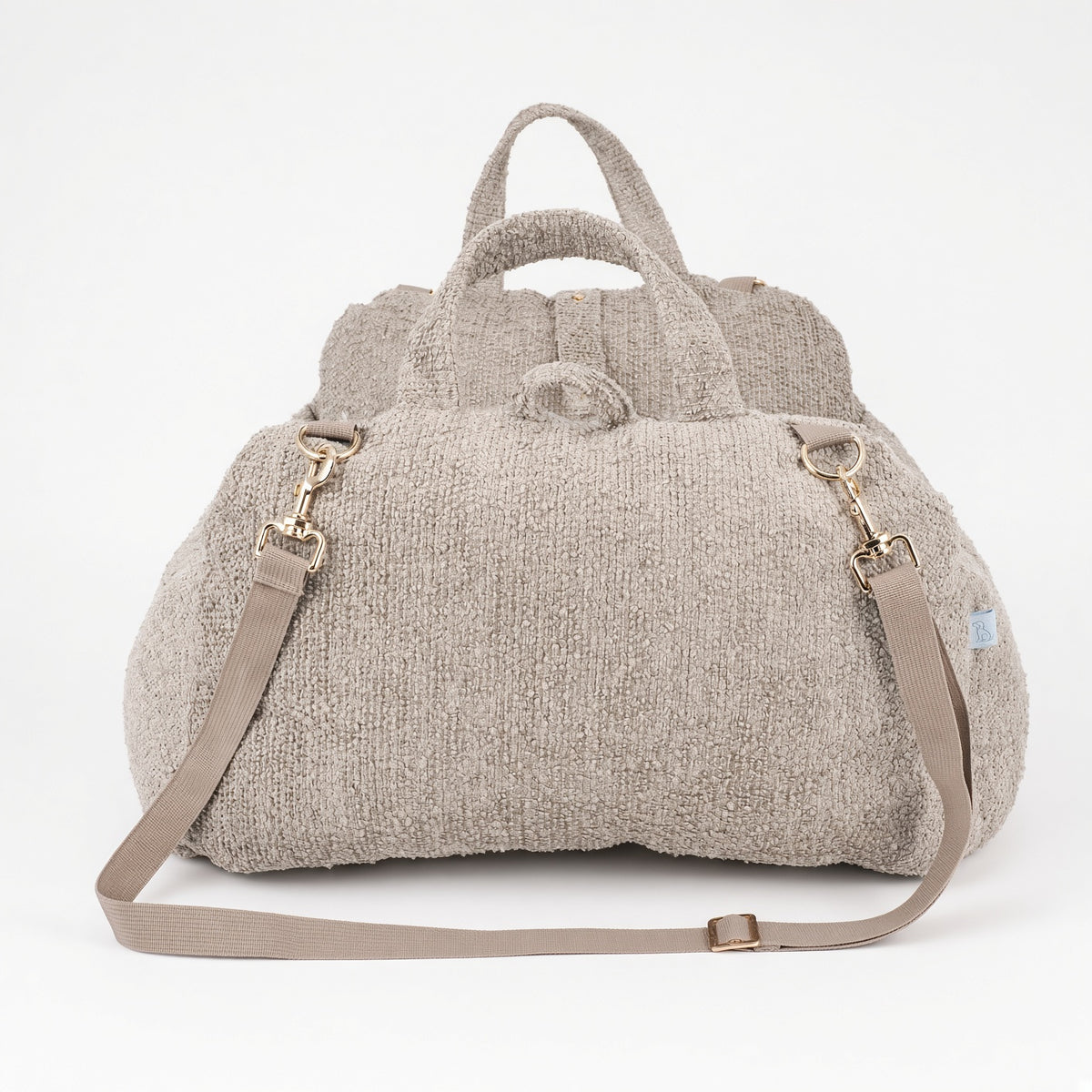 Ali+Oli Pets Comfy Bouclé Dog Car Seat & Travel Bed – Latte
