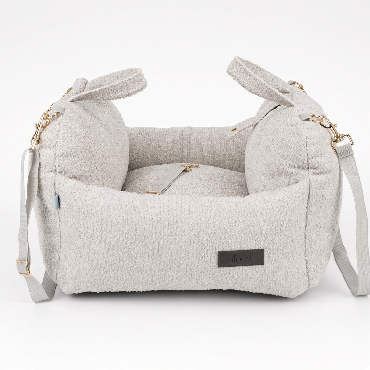 Ali+Oli Pets Comfy Bouclé Dog Car Seat & Travel Bed – Vanilla