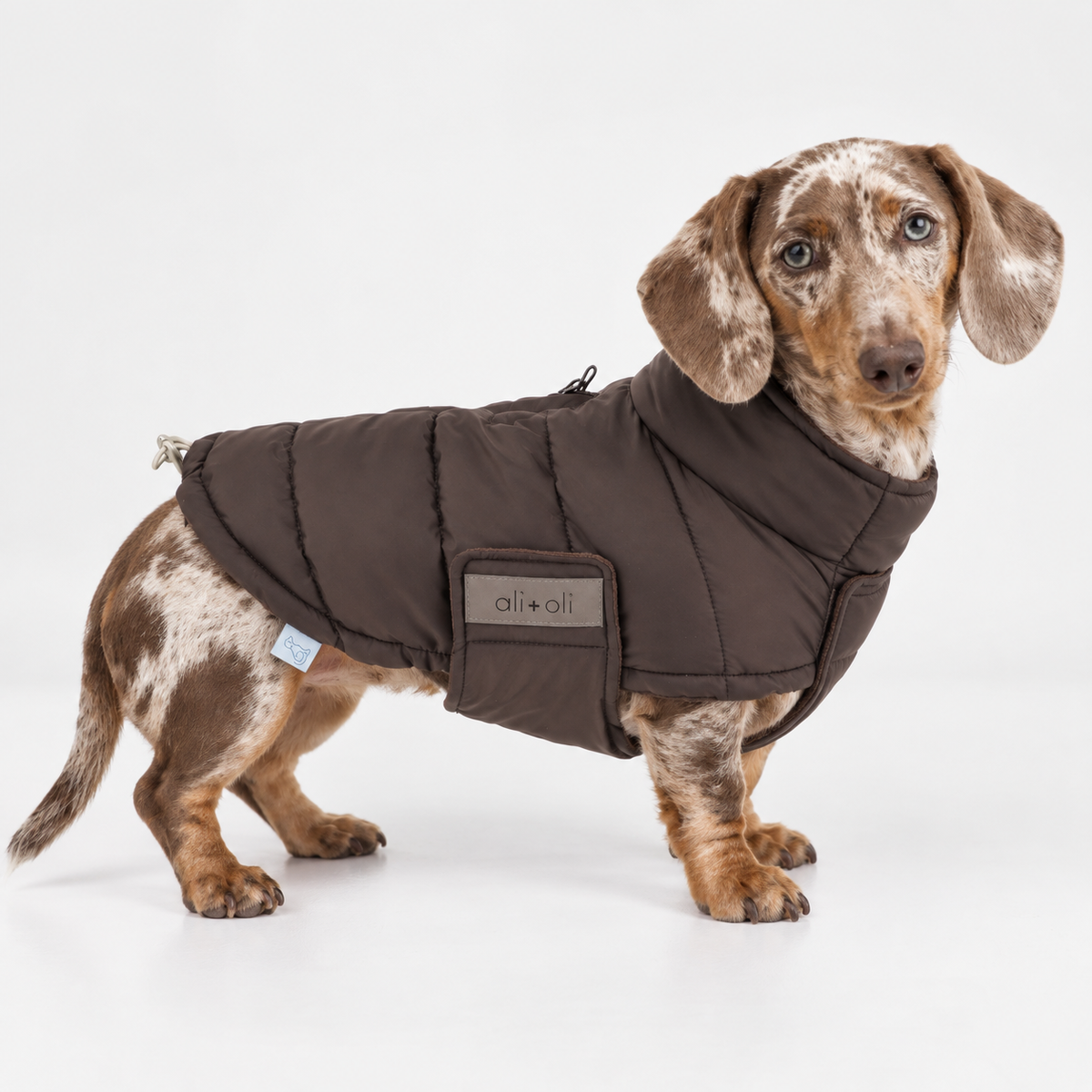 Ali+Oli Pets Insulated Dog Puffer Jacket with Fleece Lining – Chocolate