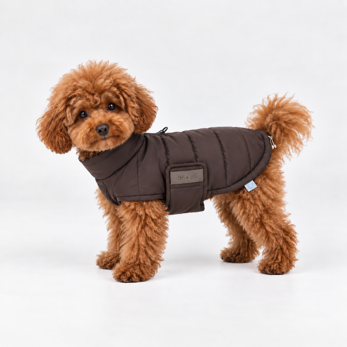 Ali+Oli Pets Insulated Dog Puffer Jacket with Fleece Lining – Chocolate