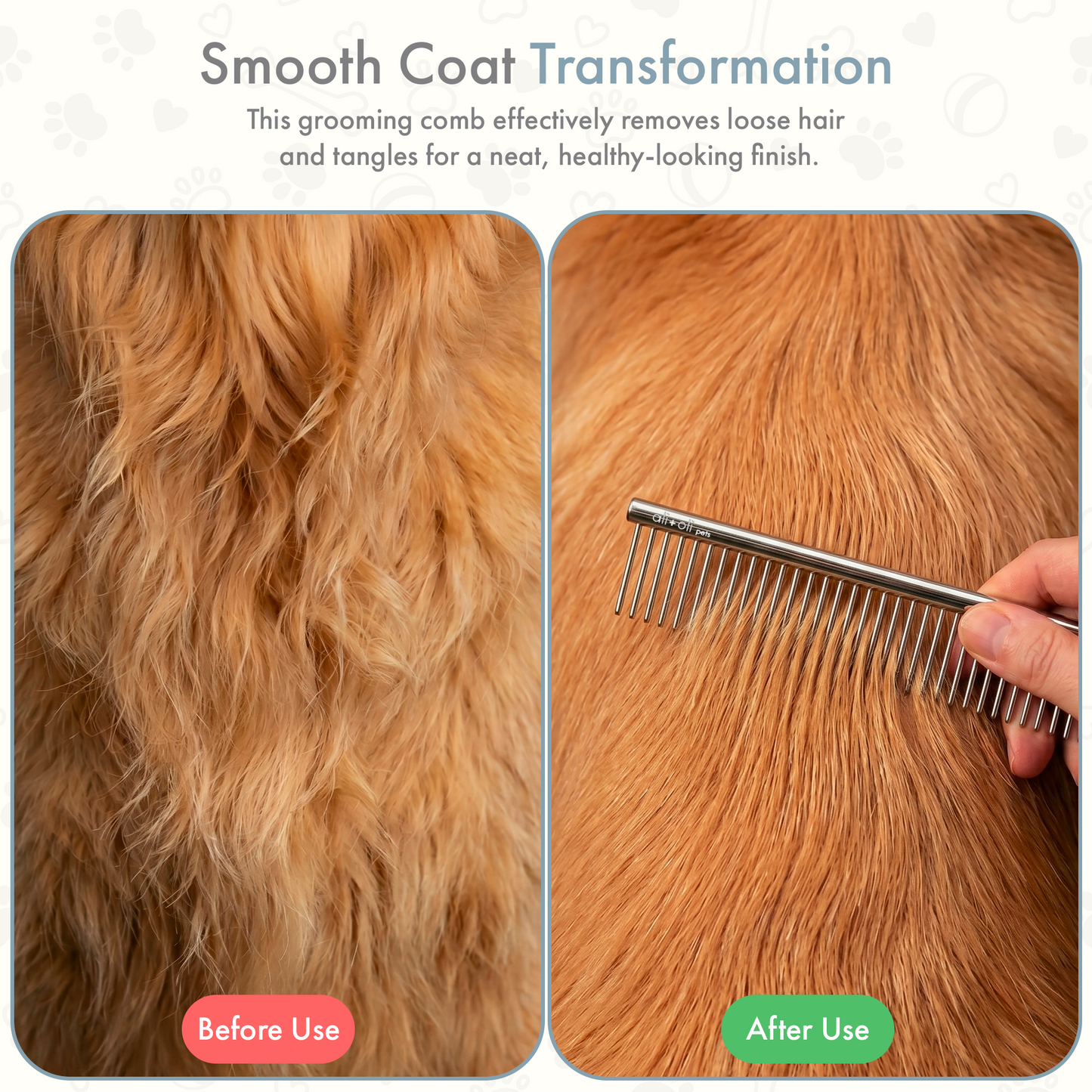 Stainless Steel Pet Grooming Comb for Dogs & Cats