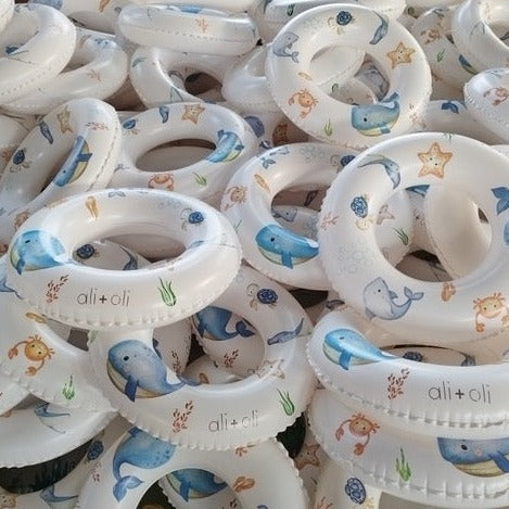 Junior swimming ring with whale and under sea print 