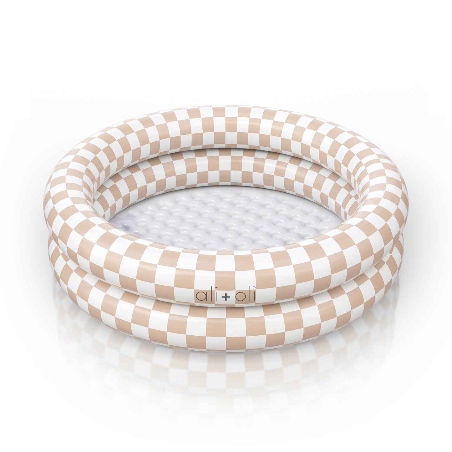 Ali+Oli Two-Ring Kiddie Pool (Tan Checkers)