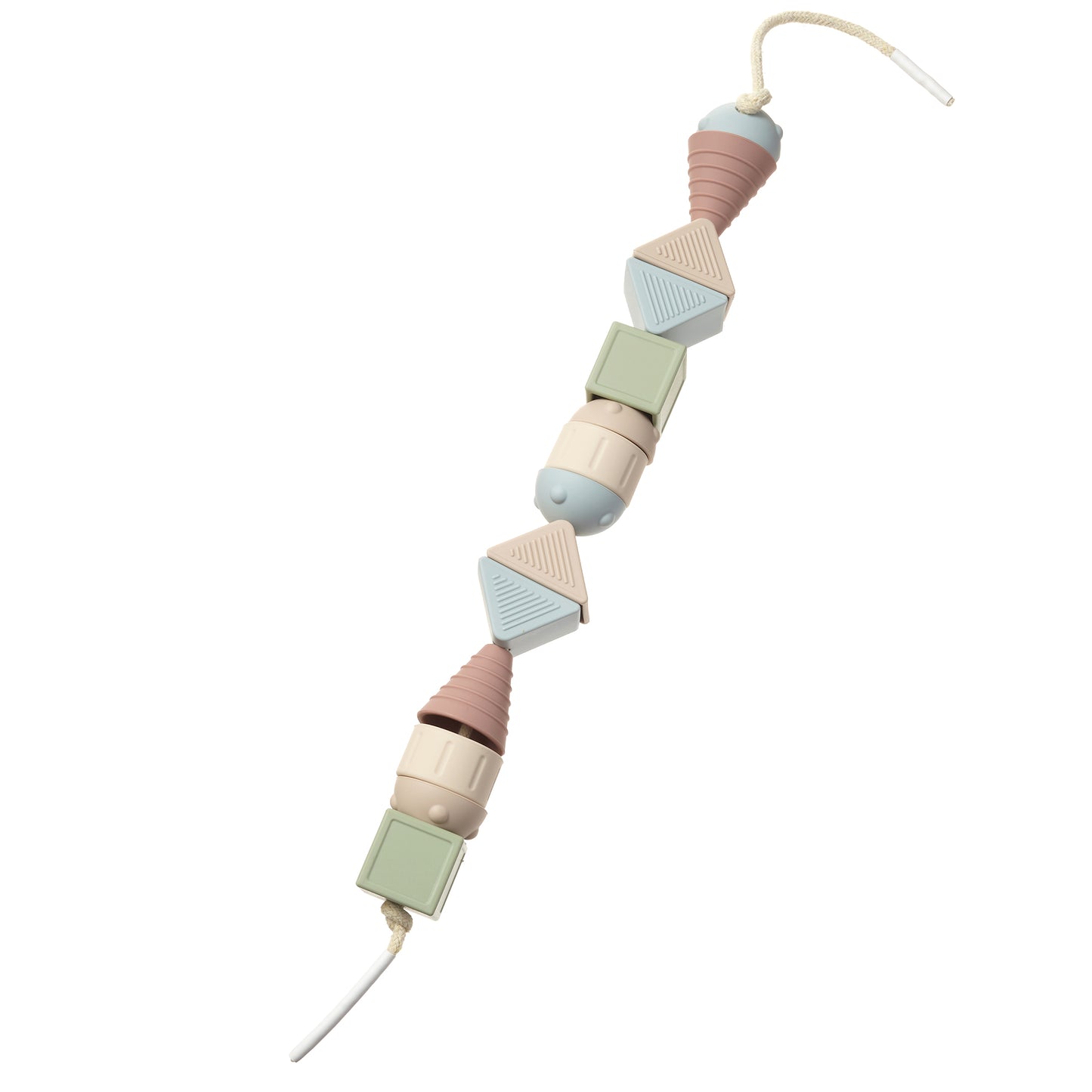 Ali+Oli Montessori Sensory Shapes Silicone Lacing & Threading Toy