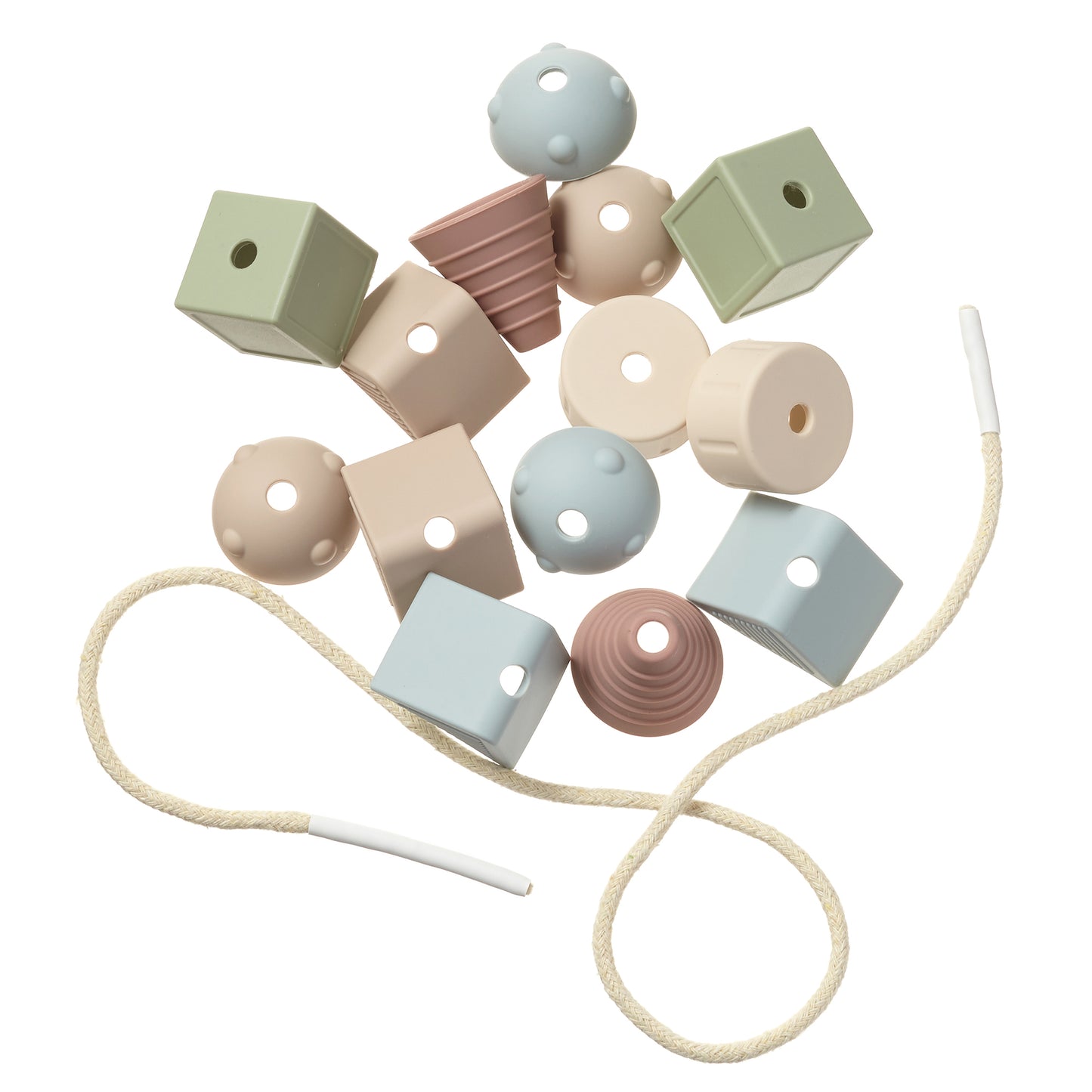 Ali+Oli Montessori Sensory Shapes Silicone Lacing & Threading Toy