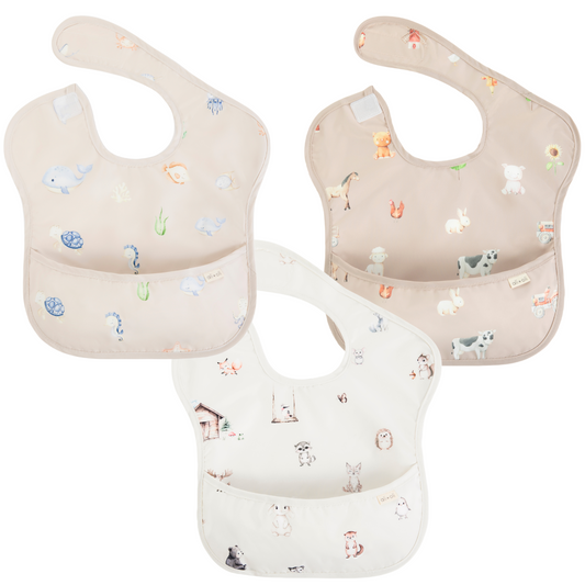 Ali+Oli (3-pc) Sleeveless Bib Set for Baby & Toddler (Animals)
