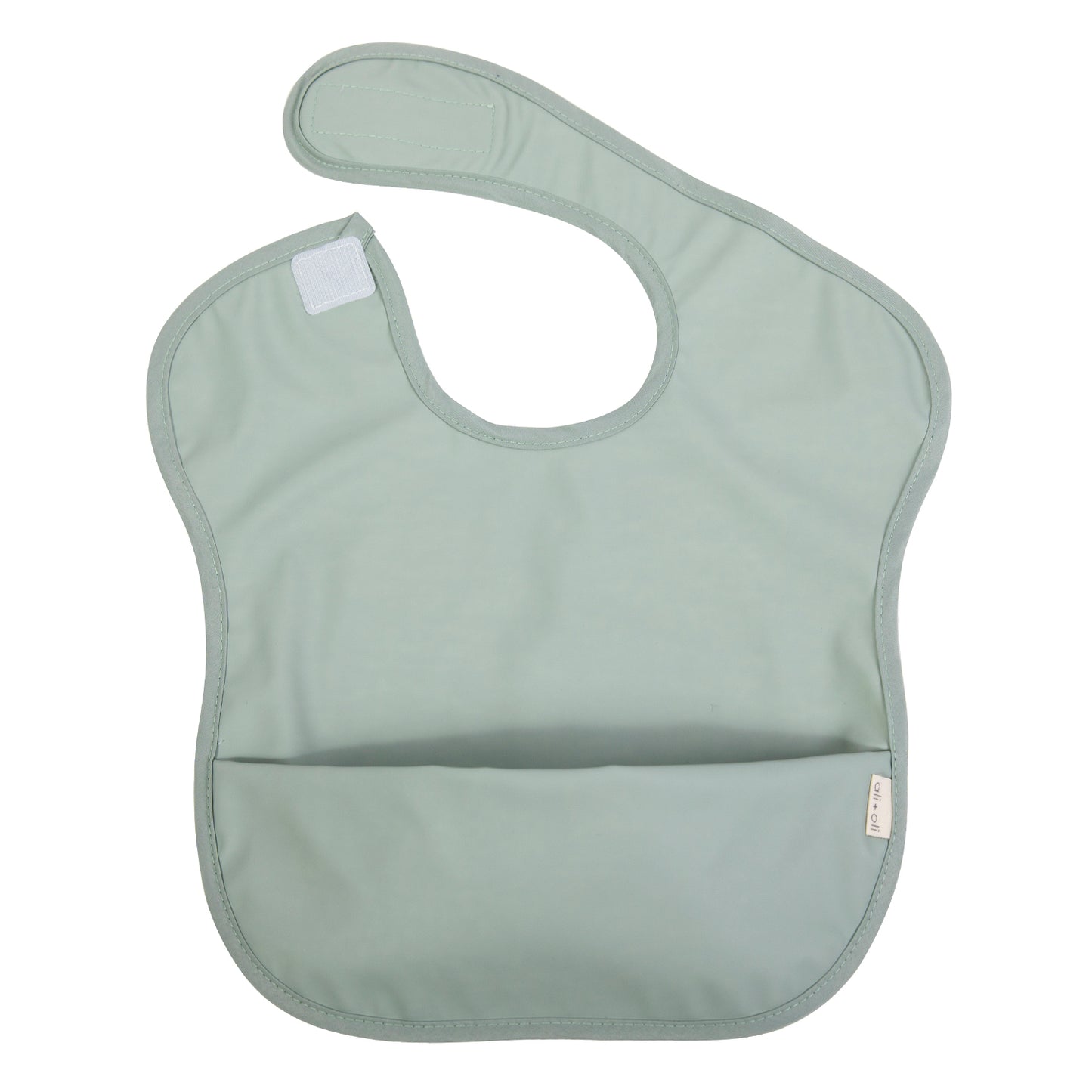 Ali+Oli Smock Bib for Baby & Toddler (2-pc) Long & Short Sleeve Set (Dino, Mint)