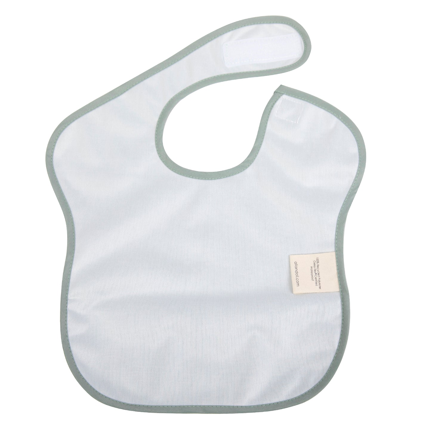 Ali+Oli Smock Bib for Baby & Toddler (2-pc) Long & Short Sleeve Set (Dino, Mint)