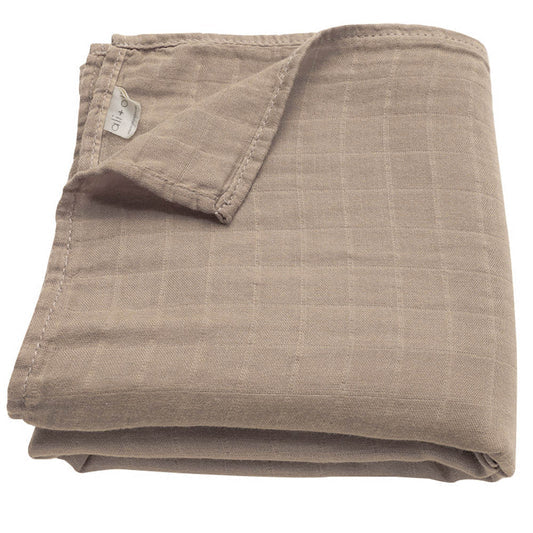 Taupe Muslin Soft Swaddle Blanket for Baby
