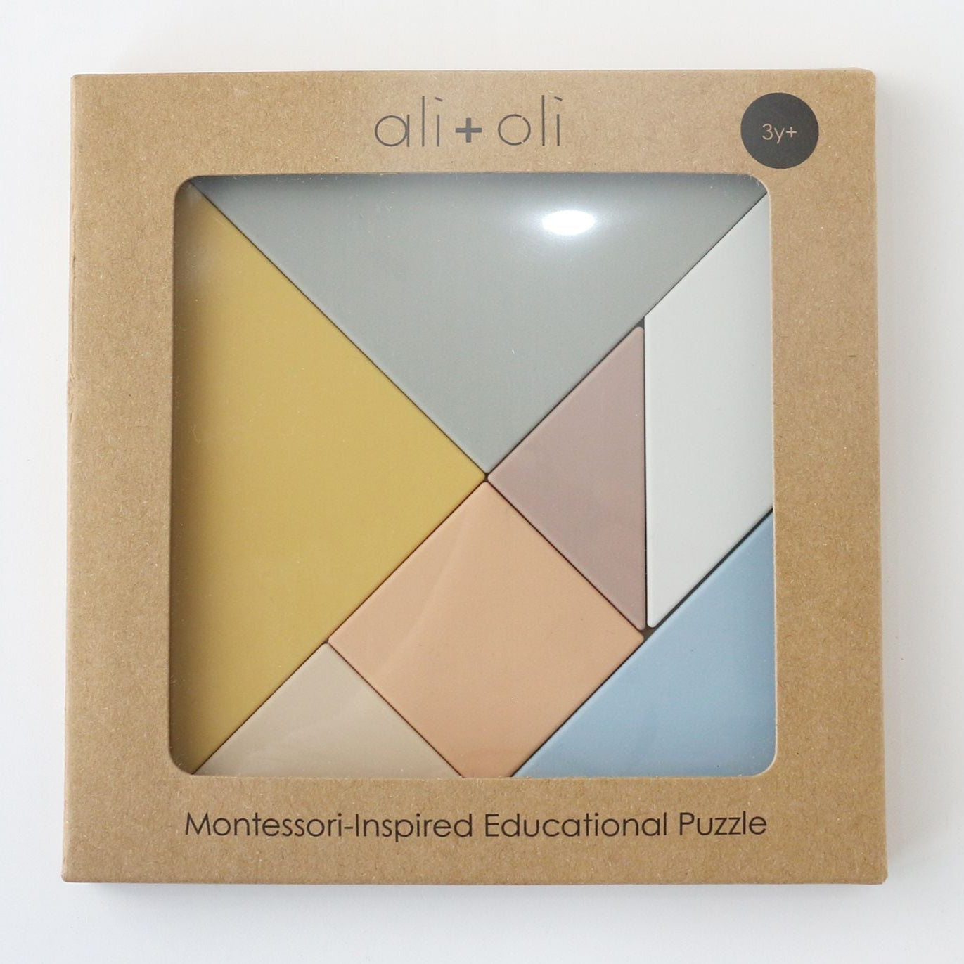 Silicone Tangram Puzzle Board – Montessori Shape & Logic Toy