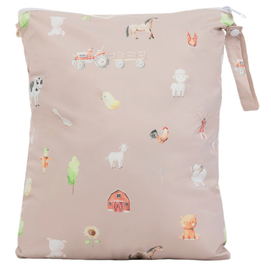 Ali+Oli Dual-Compartment Wet-Dry Bag (Farm)