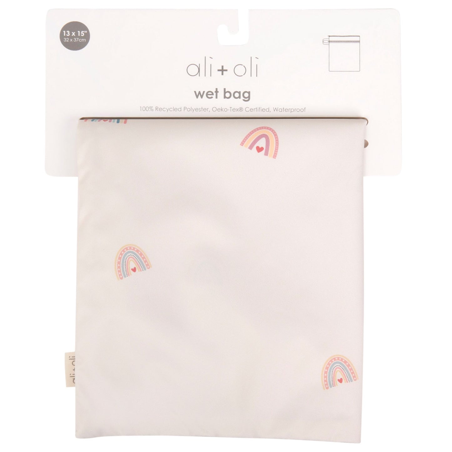 Ali+Oli Dual-Compartment Wet-Dry Bag (Rainbows)