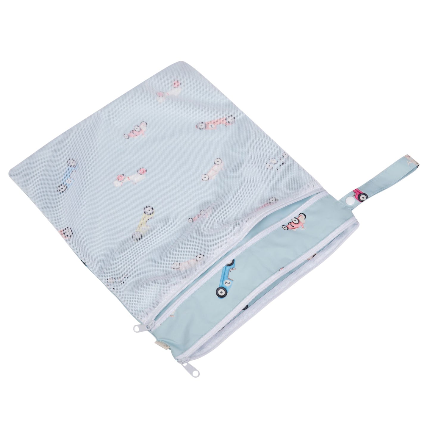Ali+Oli Dual-Compartment Wet-Dry Bag (Retro Cars)