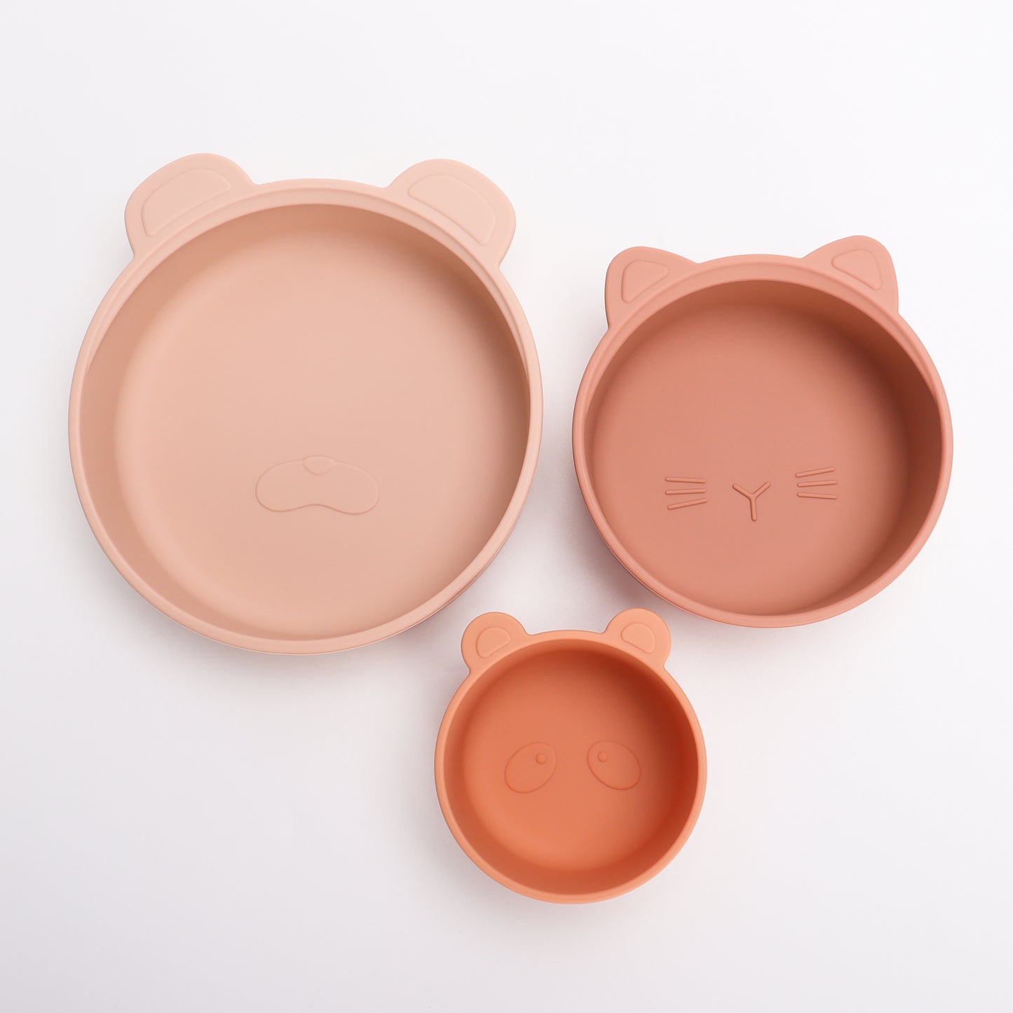 Ali+Oli (3pc) Stackable Snack Bowl Set (Terracotta Blush)