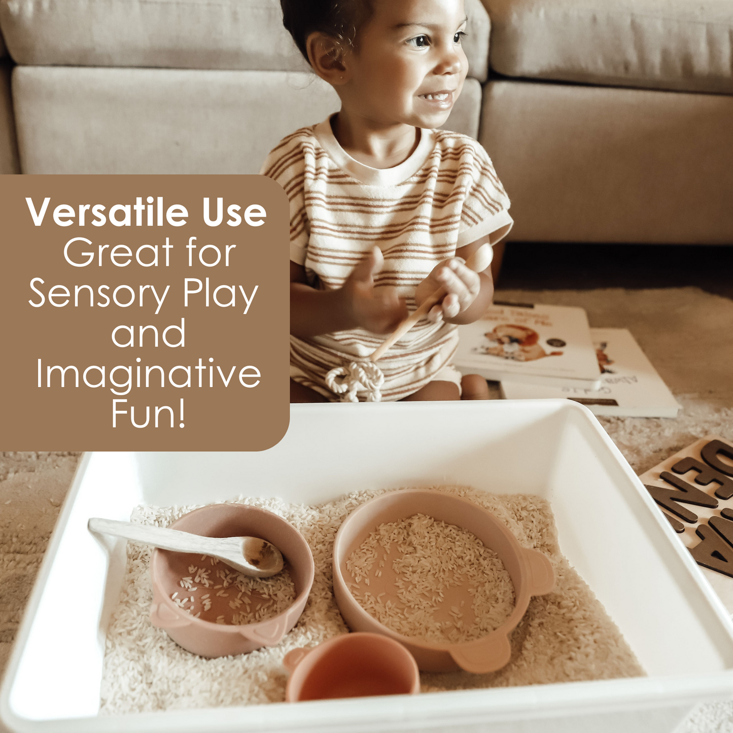 Ali+Oli (3pc) Stackable Snack Bowl Set (Terracotta Blush)