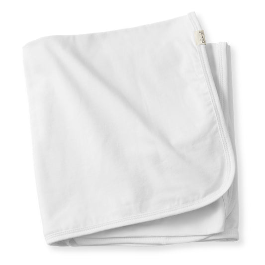 Receiving Organic Cotton Swaddle Baby Blanket (White)