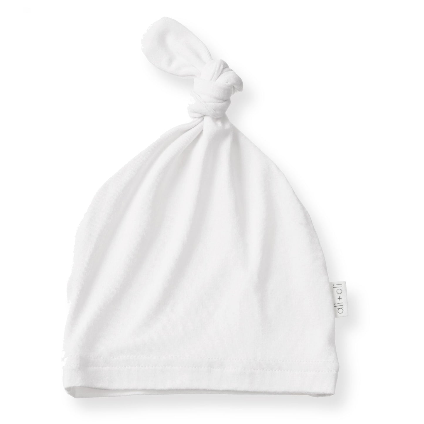 Ultra-Soft Bamboo Knotted Beanie for Baby (White)
