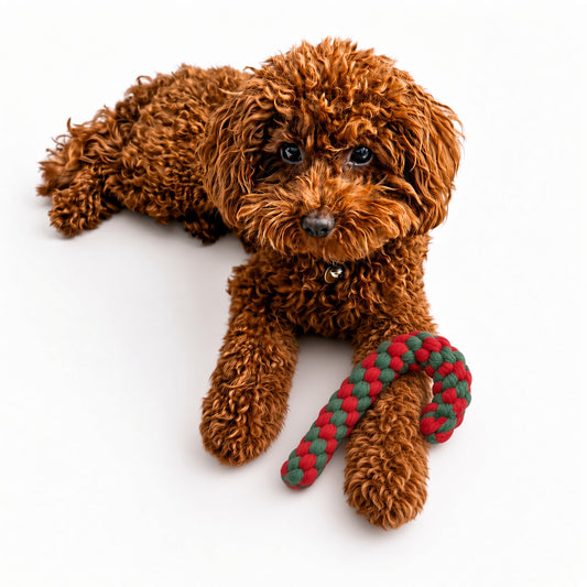 Ali+Oli Pets Christmas Candy Cane Rope Dog Toy